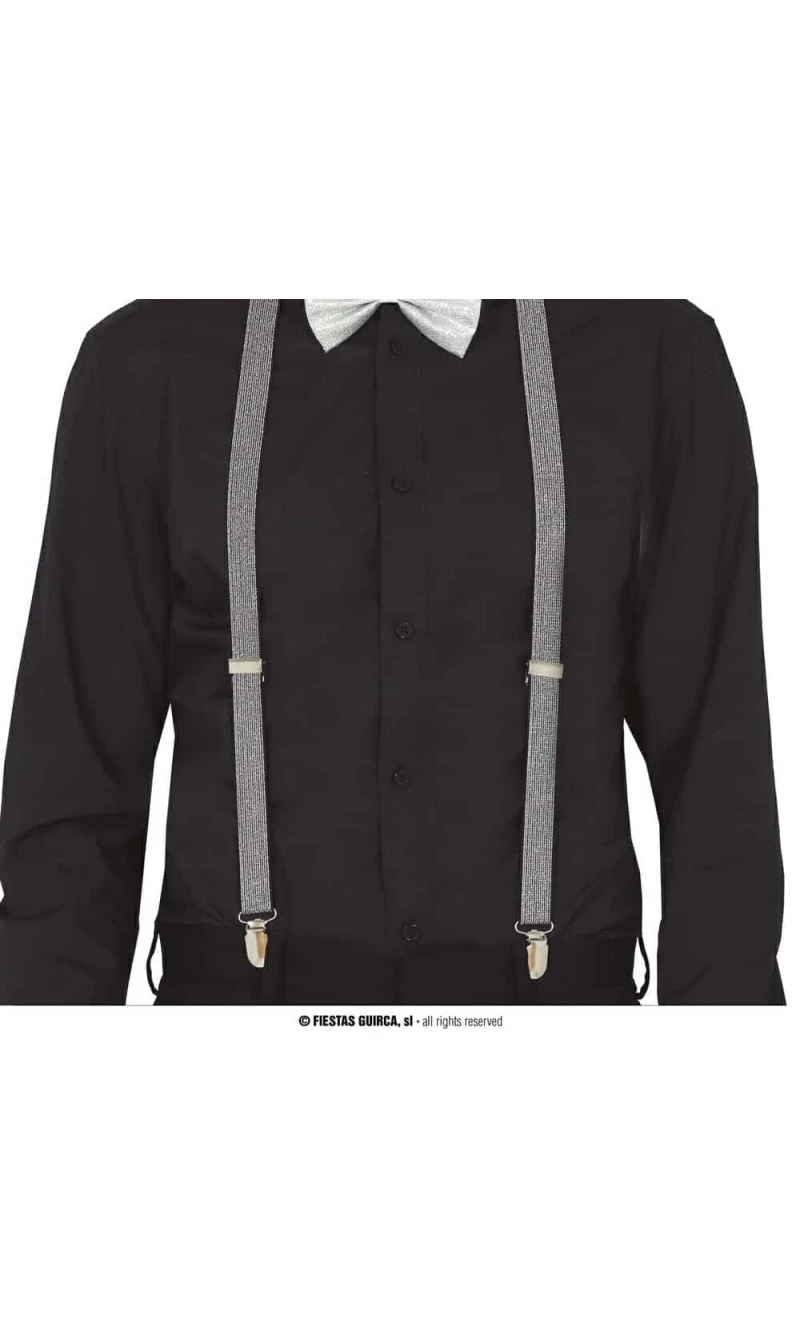 Braces (Suspenders) Silver - Adult One Size