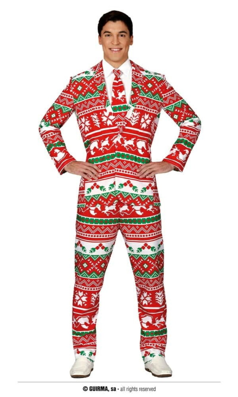 Christmas Greetings Men's Suit - Adult Size Large (52-54)