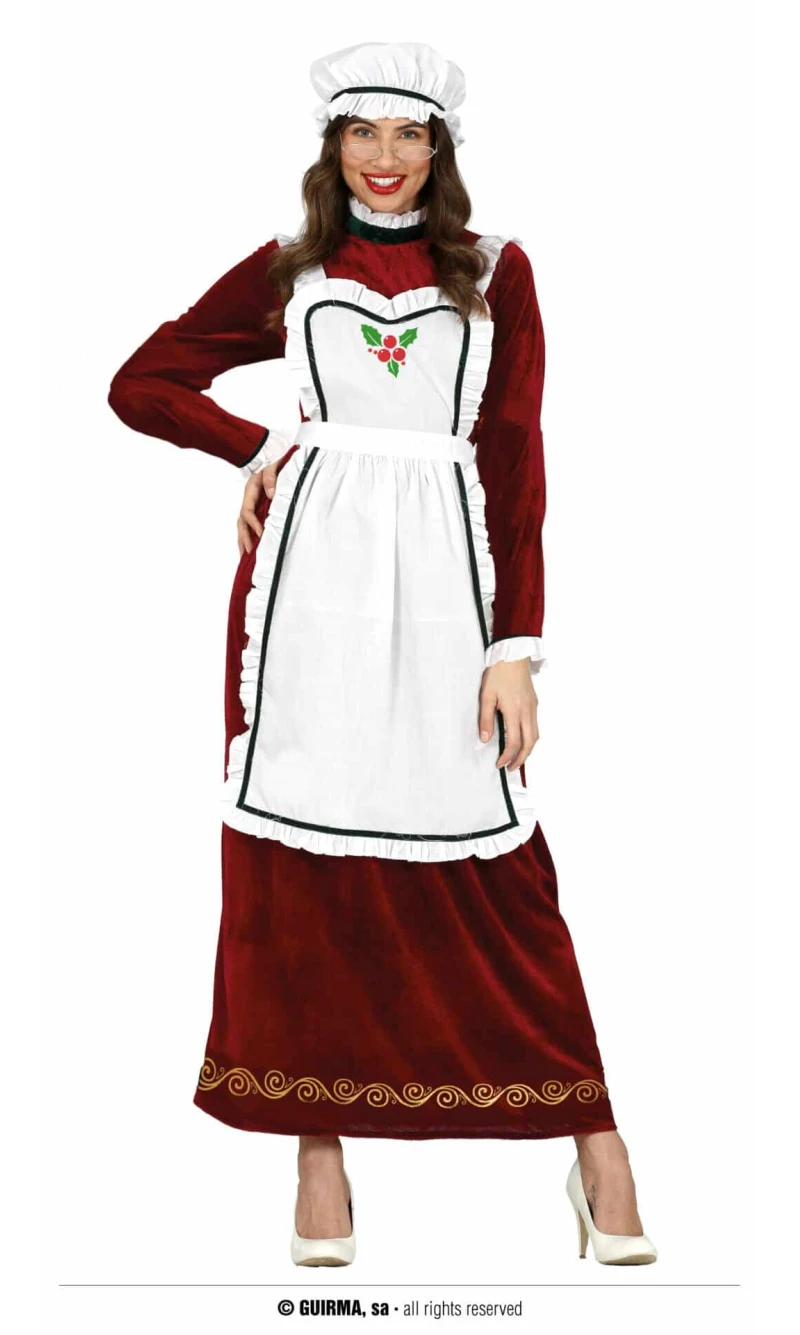 Apron Mother Claus - Adult Size Large (42-44)