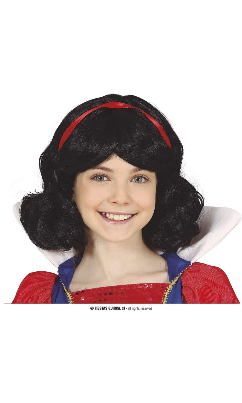 Black Snow Whie Wig - Child One Size