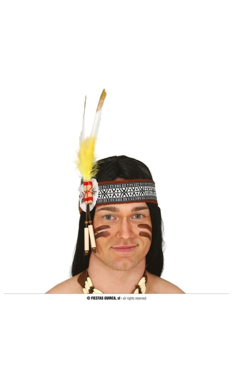 Indian Feathered Headband Large