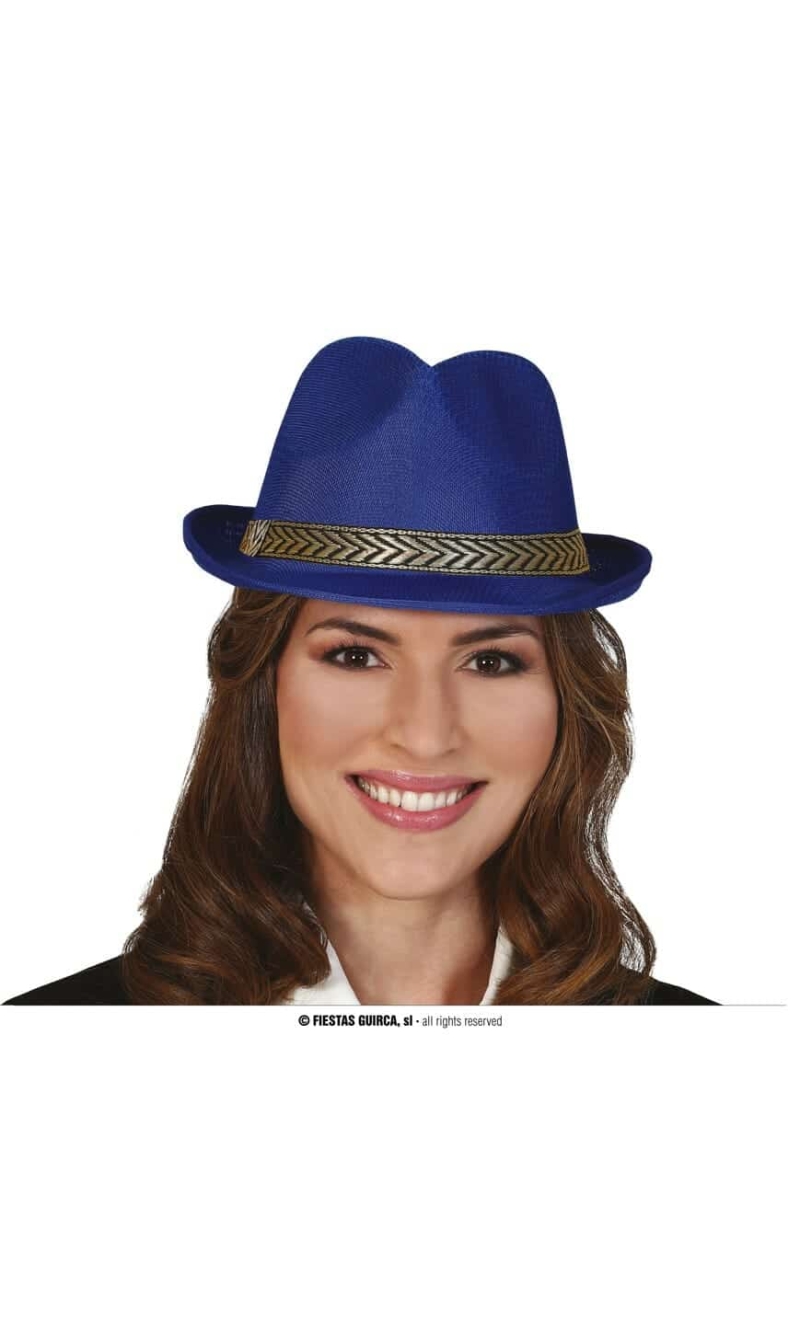 Blue Gangster Hat