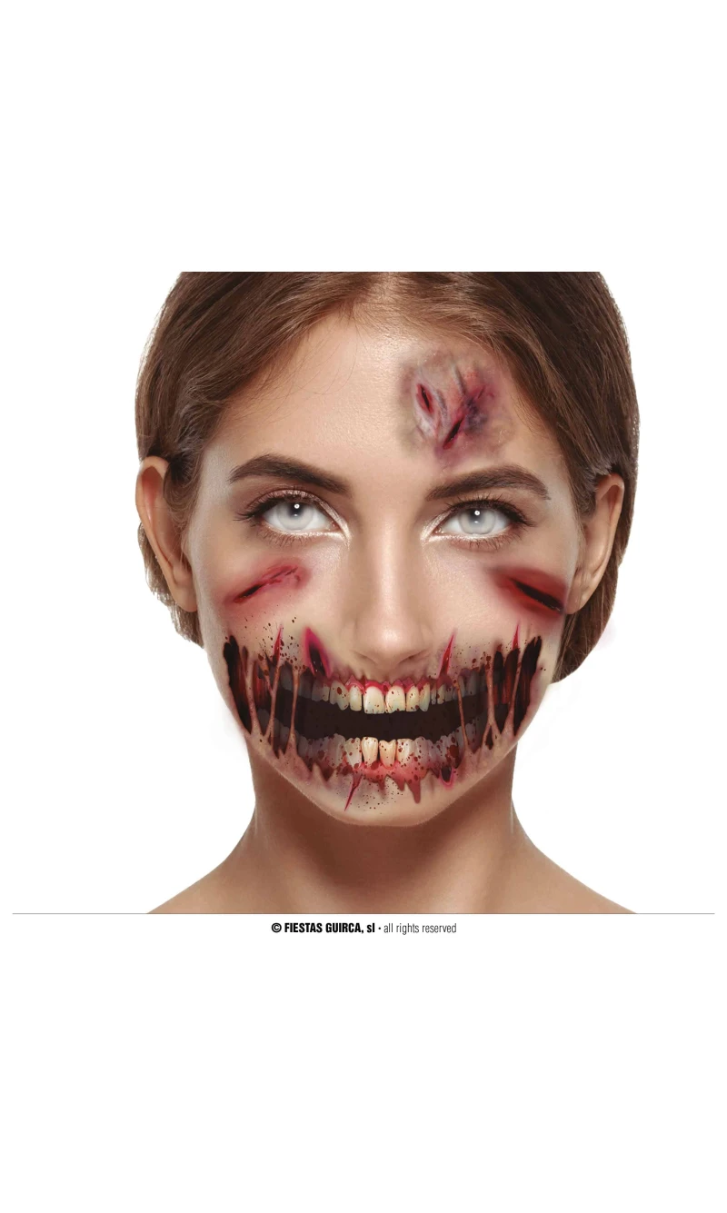 Face Wounds Tattoo 30x14cm