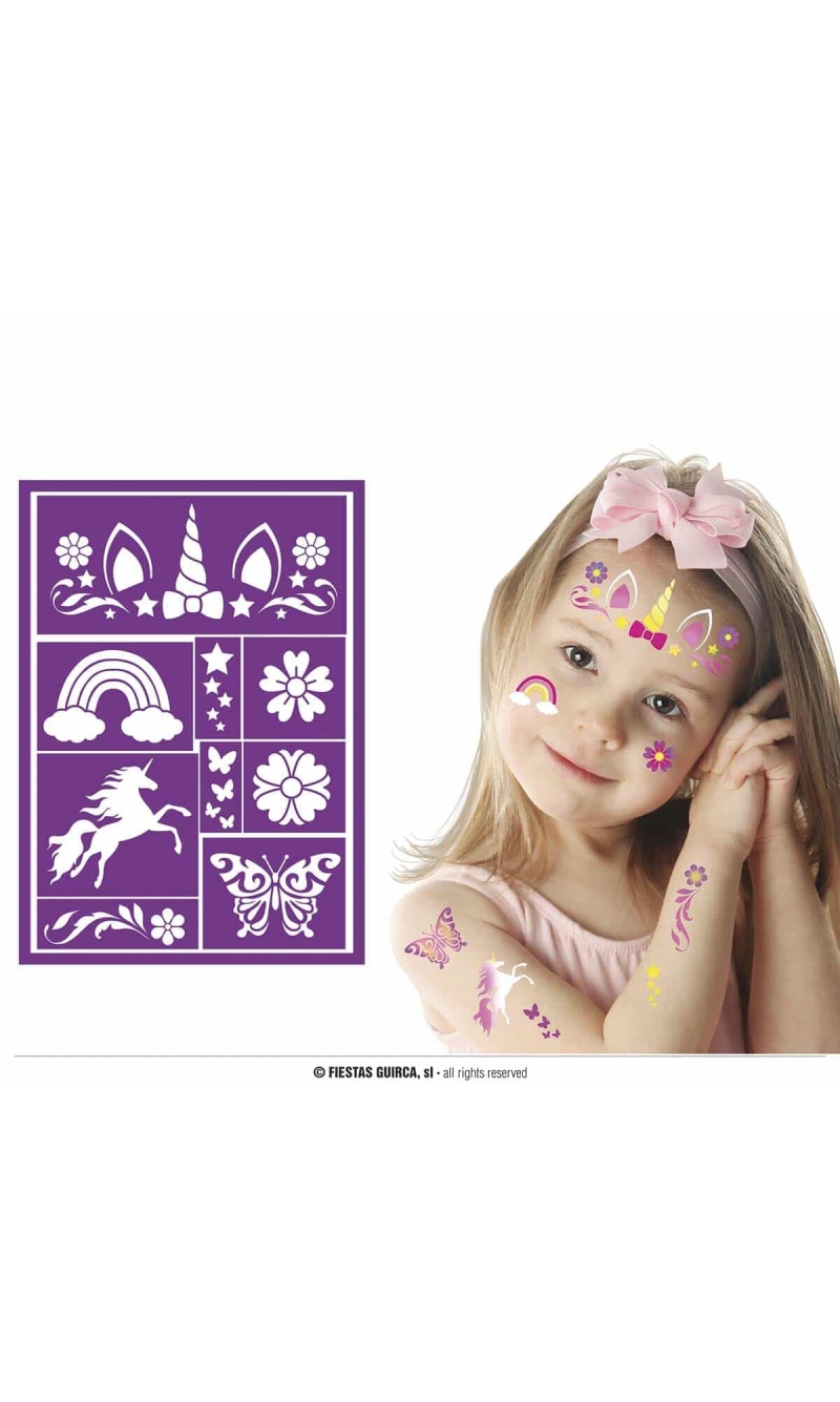 Purple Children's Makeup Stencil 14x20cm