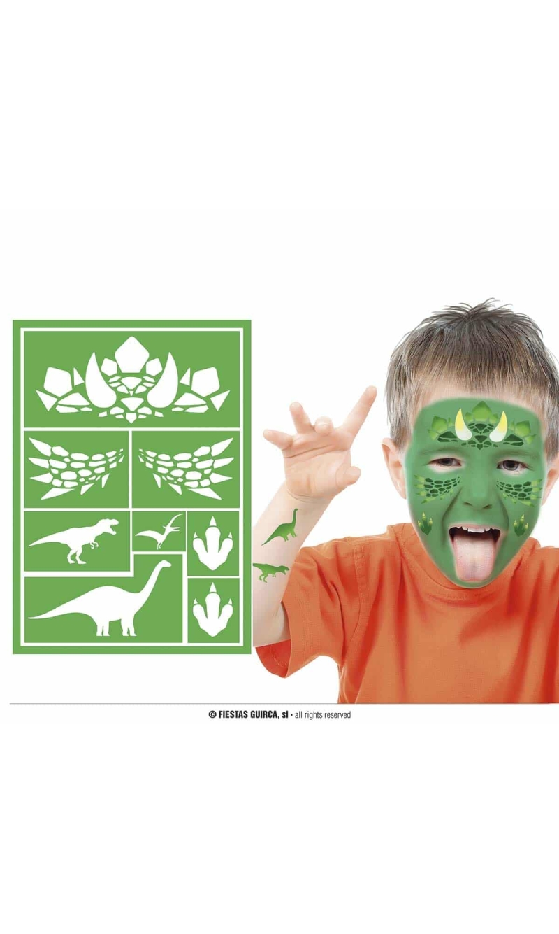 Green Children's Makeup Stencil 14x20cm