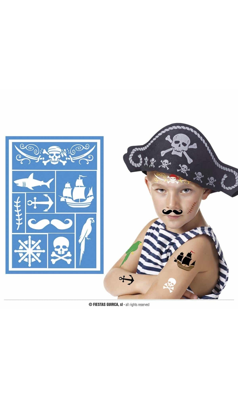 Blue Children's Makeup Stencil 14x20cm