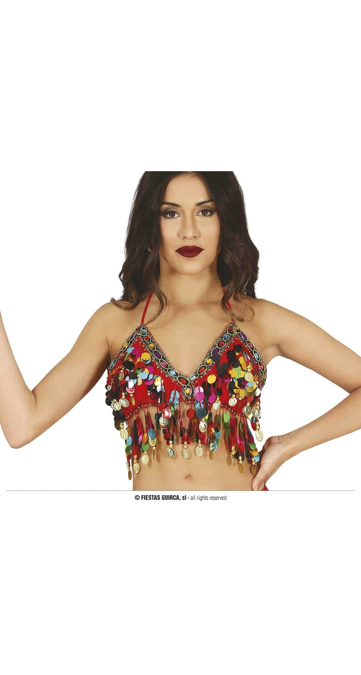 Deluxe Red Belly Dance Top