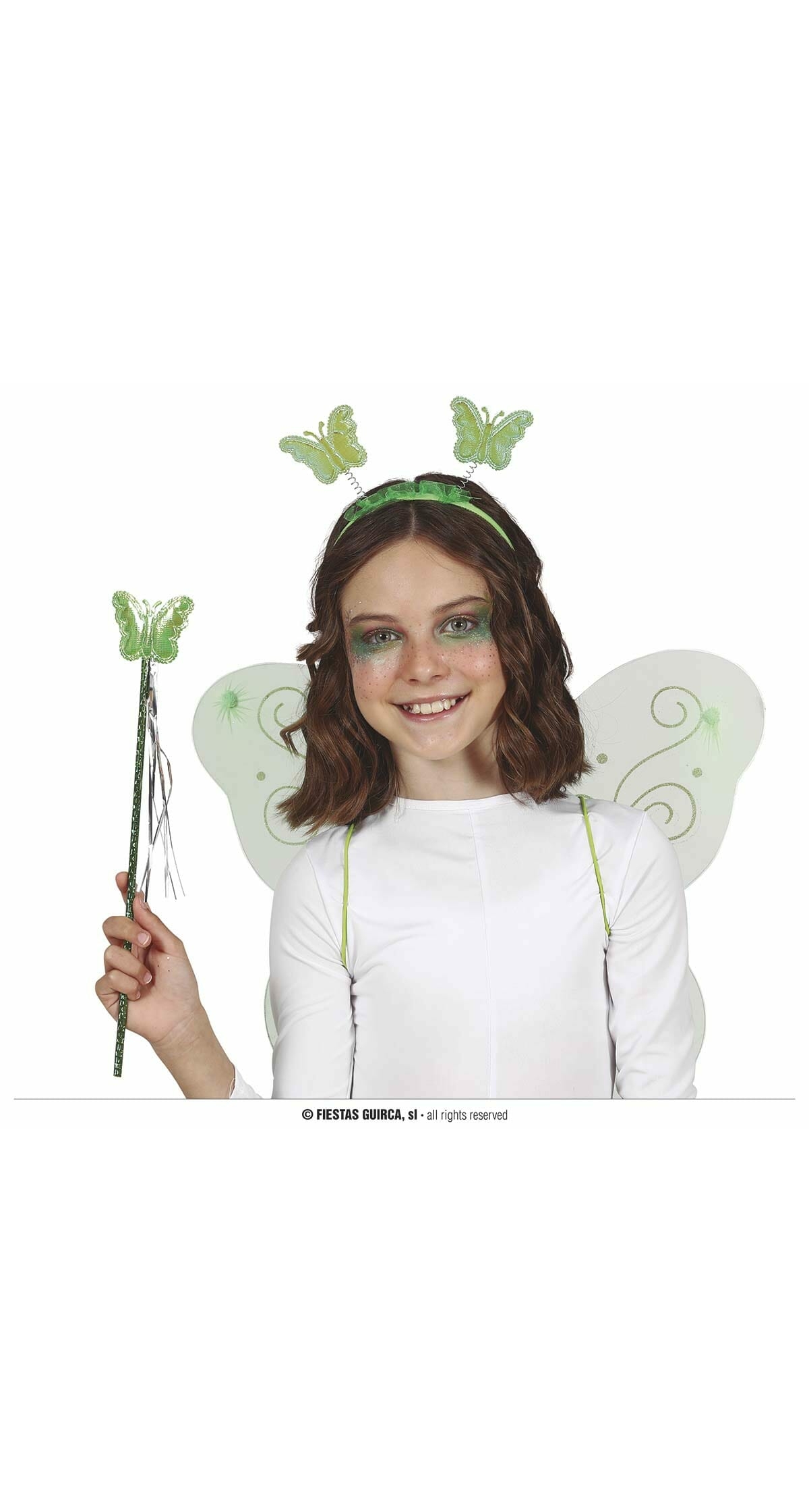 Green Headband Wand & Wings - 35x40cm
