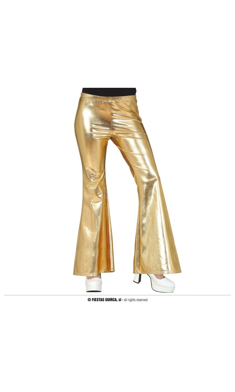 Gold Bell Bottom Pants
