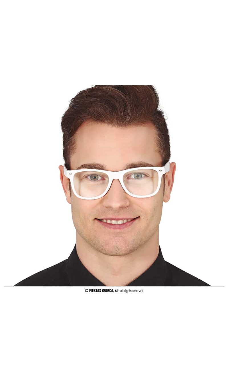 White Glasses With Clear Lenses