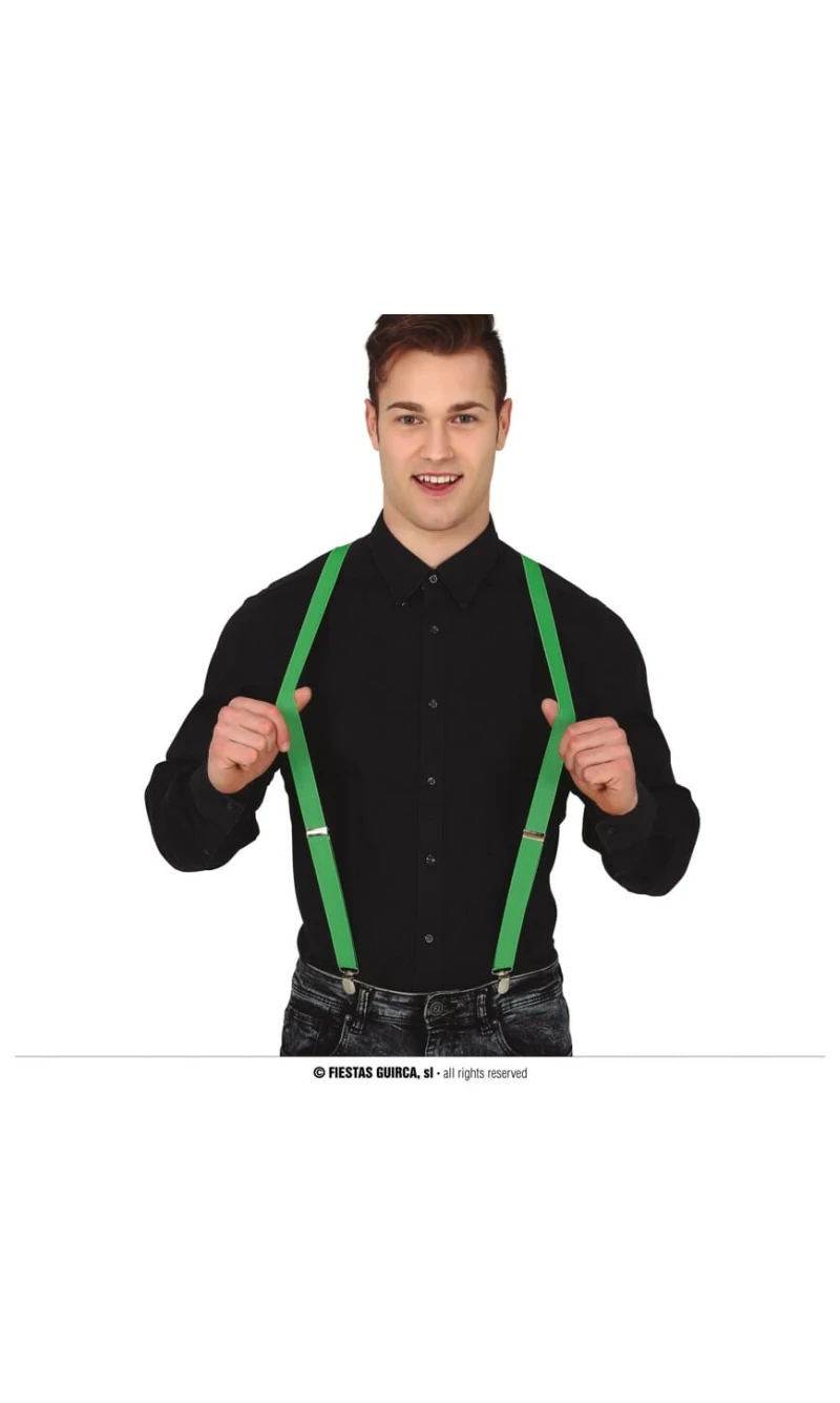 Green Suspenders Braces