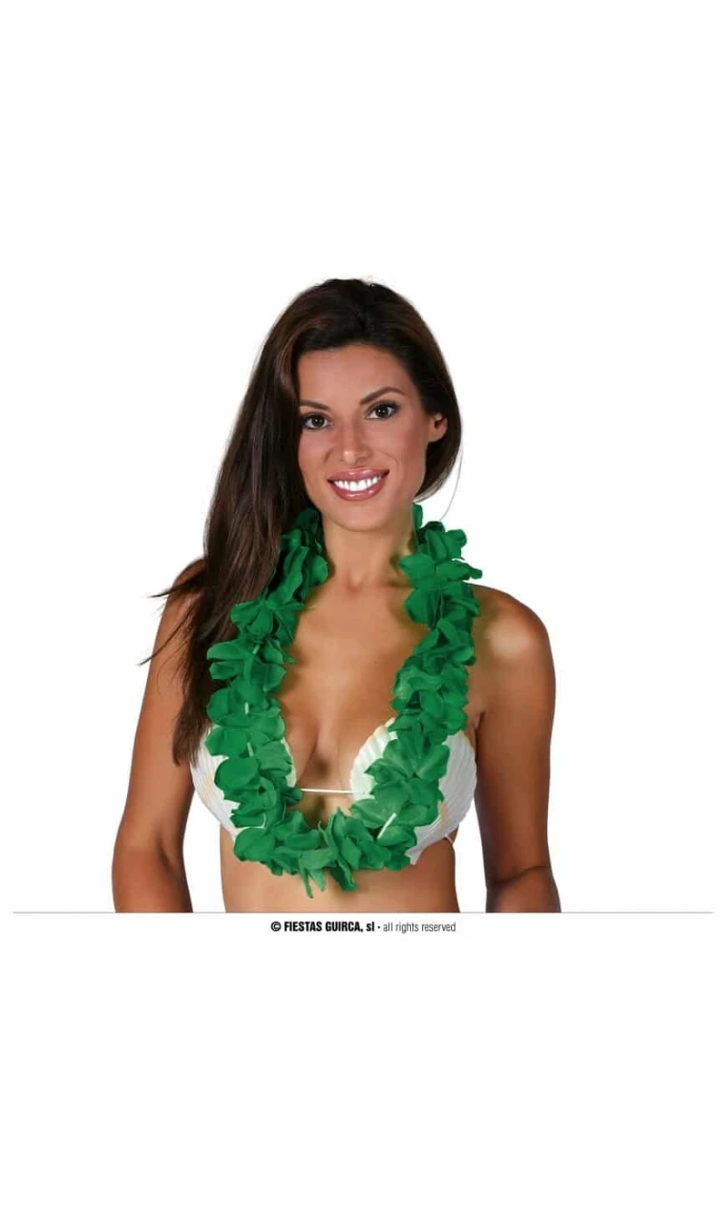 Hawaiian Necklace Palm Green Lei