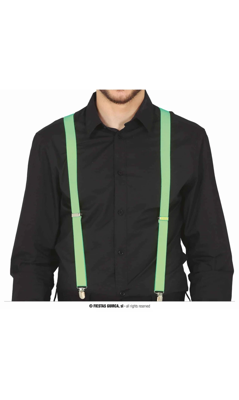 Suspenders Braces Limr Green - Adult One Size