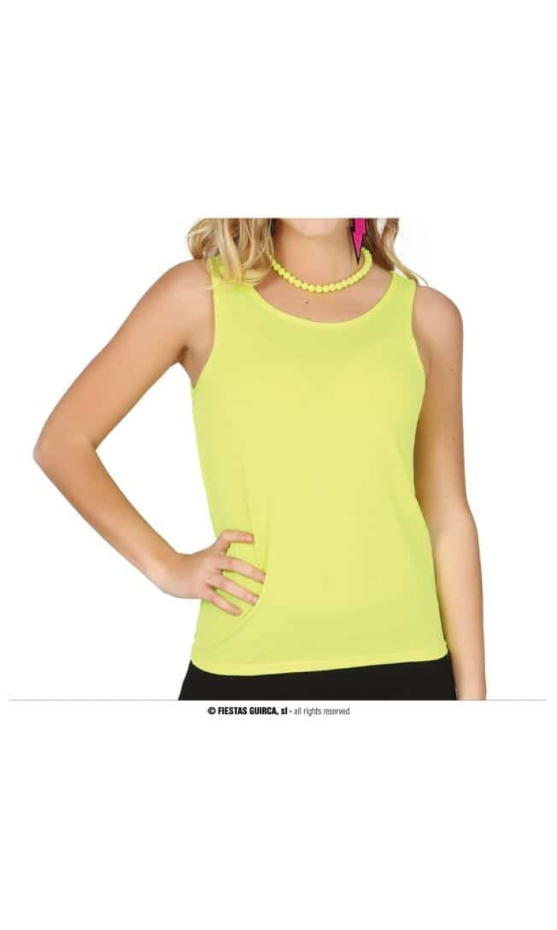 Tank Top Shirt Neon Yellow - Adult One Size