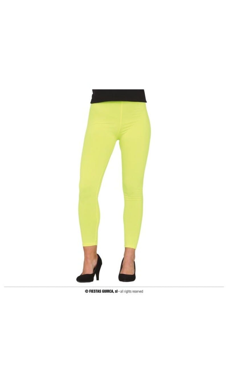 Leggings Neon Yellow - Adult One Size