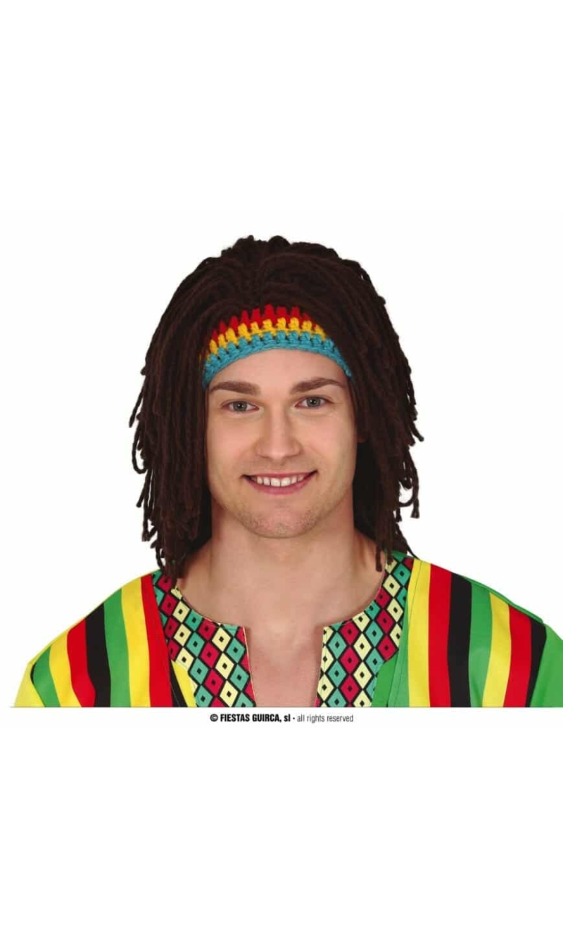 Brown Rasta Woollen Wig - Adult One Size