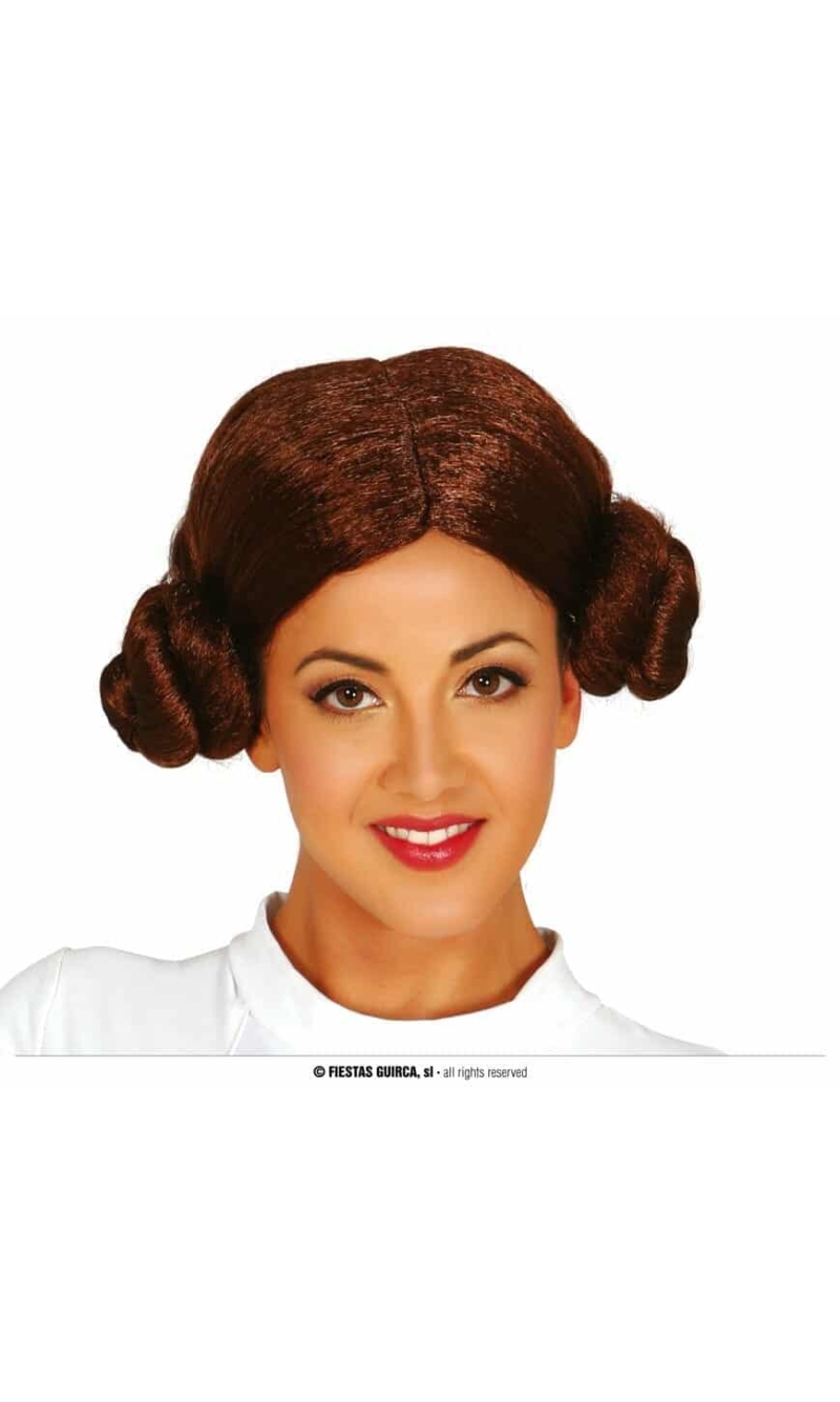Brown Princess Leia Wig - Adult One Size