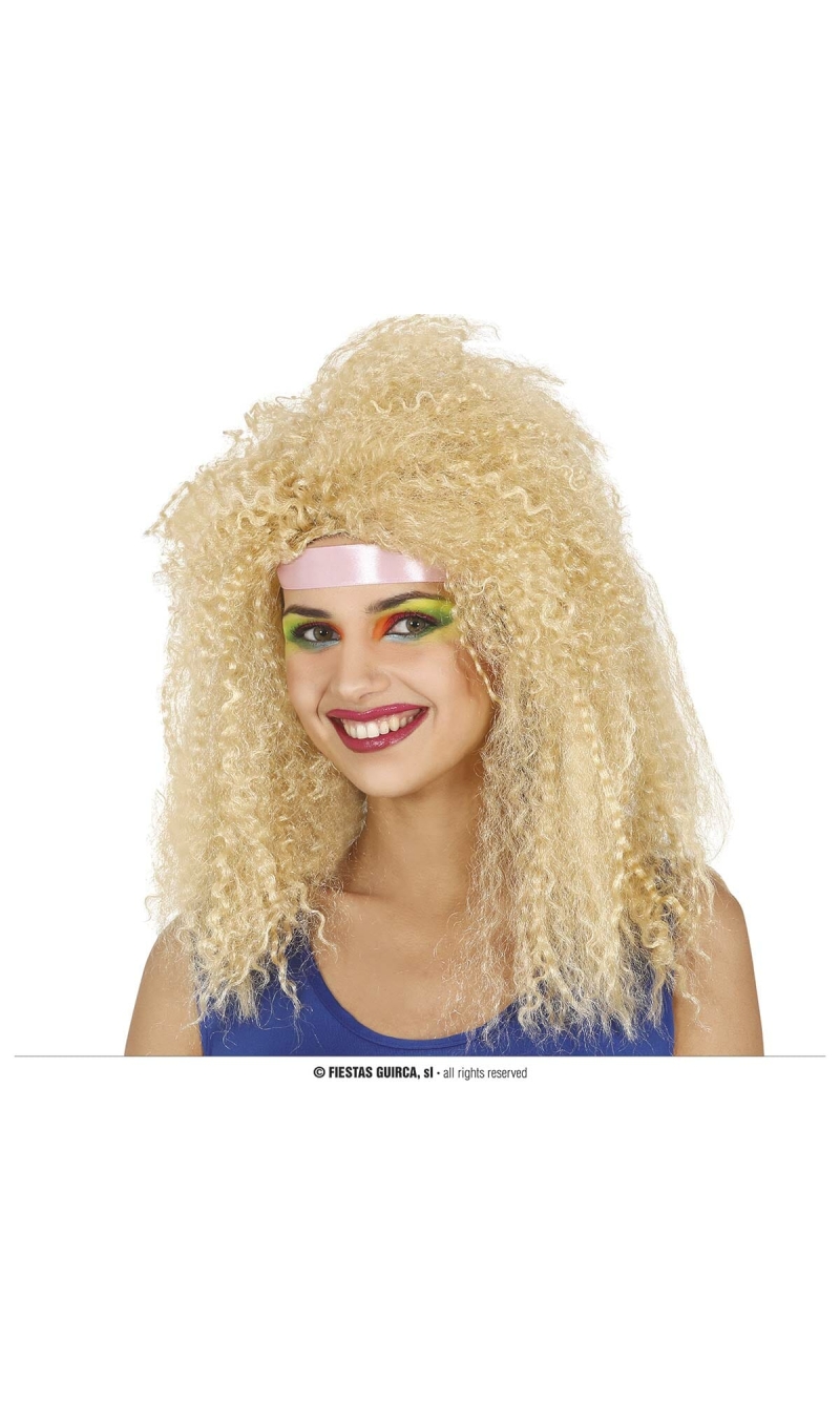 Blonde 80s Curly Wig - Adult One Size