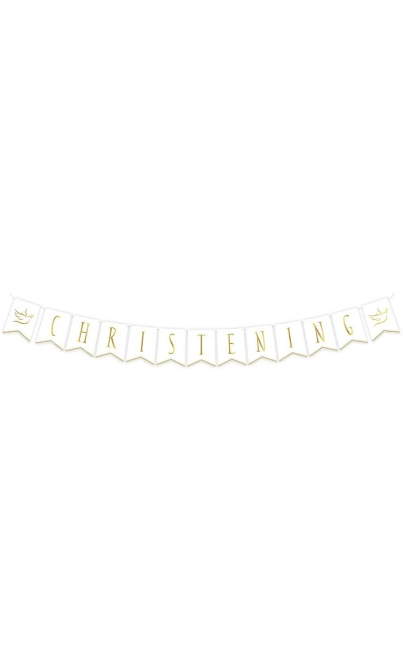 Paper Garland Christening Banner - 300cm