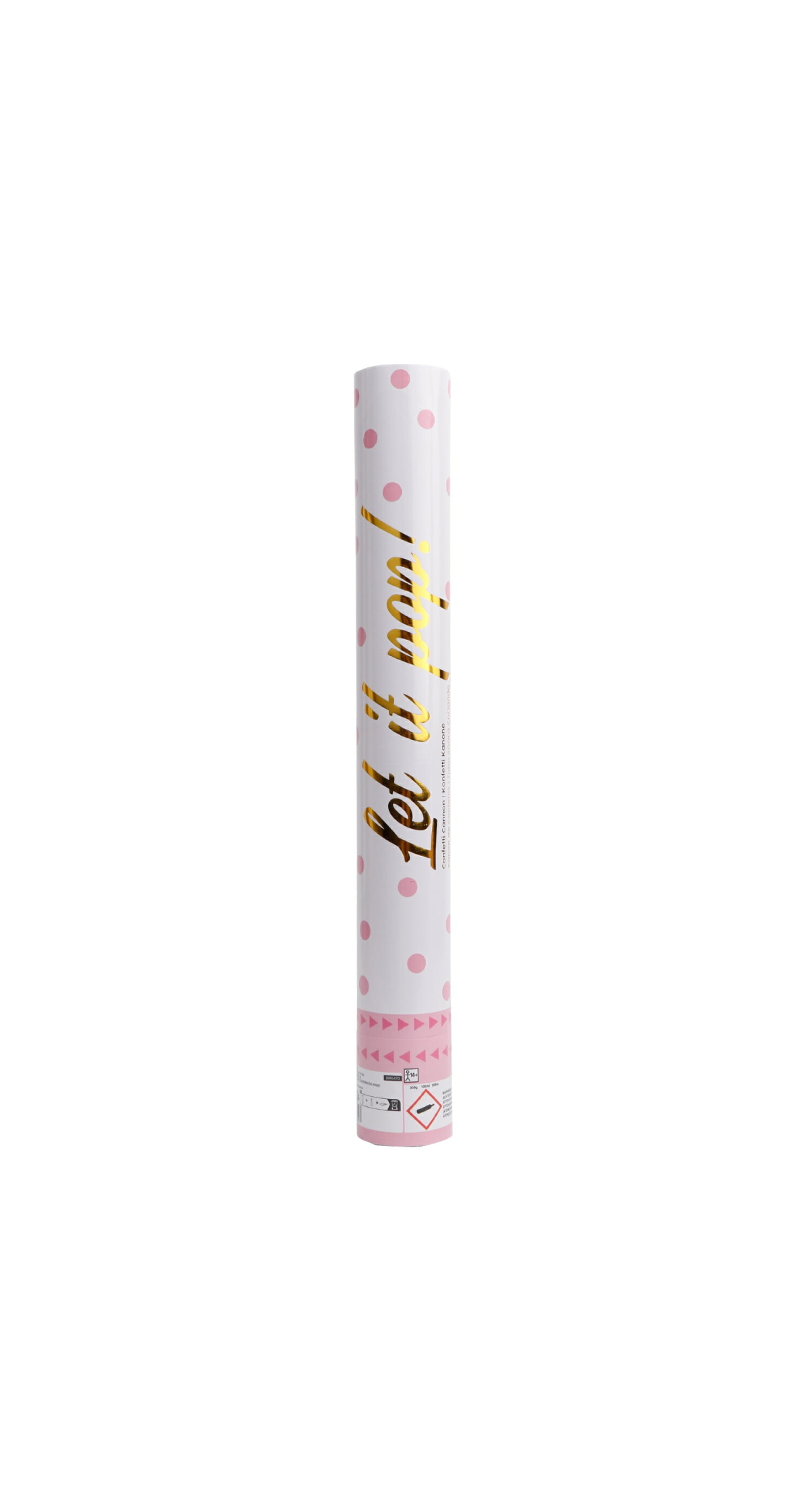Confetti Cannon / Popper Pink Paper 40cm