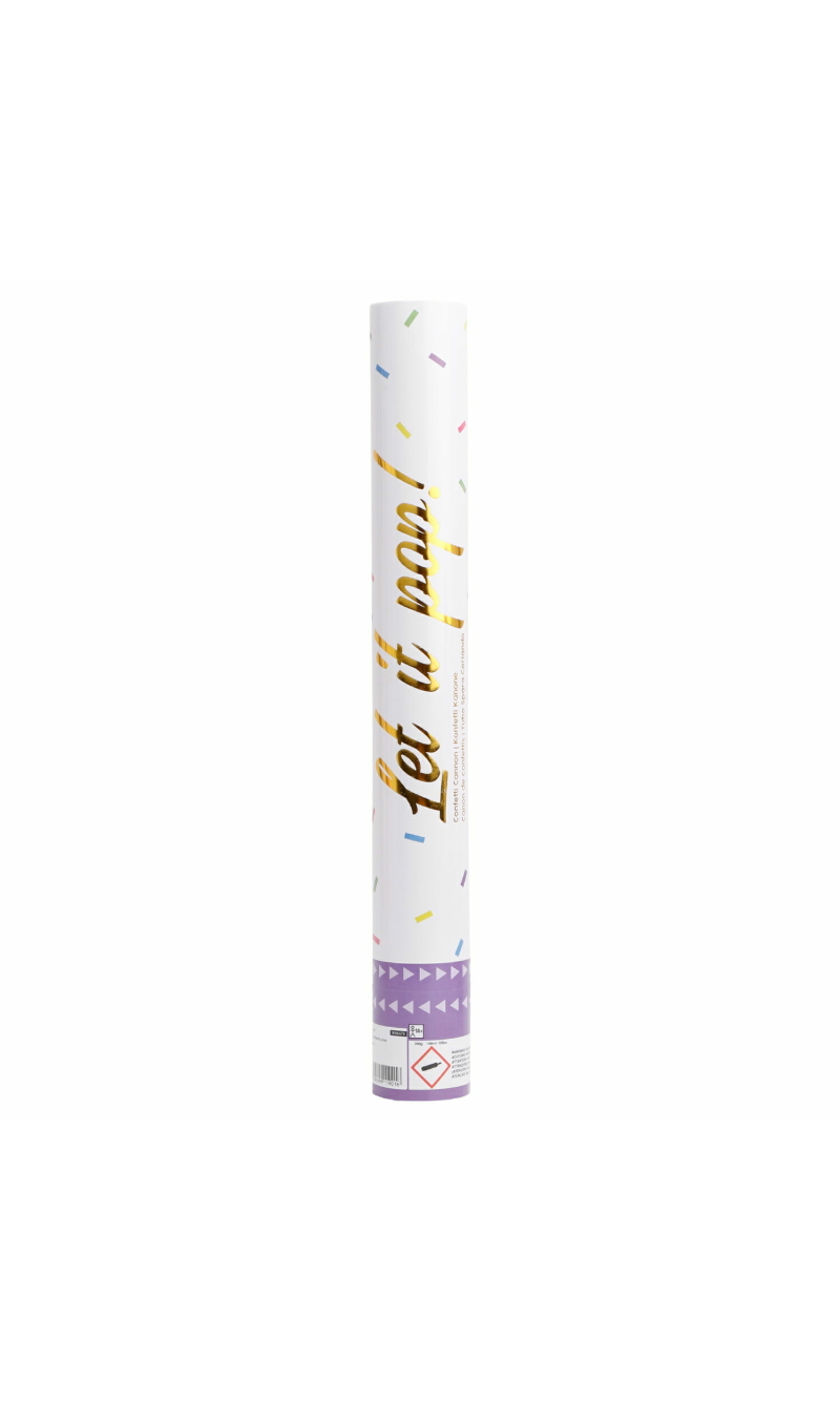 Confetti Cannon / Popper Multicolor Rectangular Foil 40cm