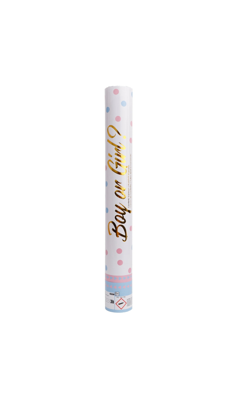 Confetti Cannon / Popper Gender Reveal Boy Paper 40cm