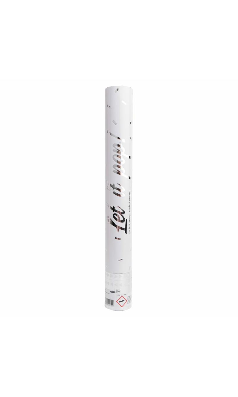 Confetti Cannon / Popper Silver Foil 40cm