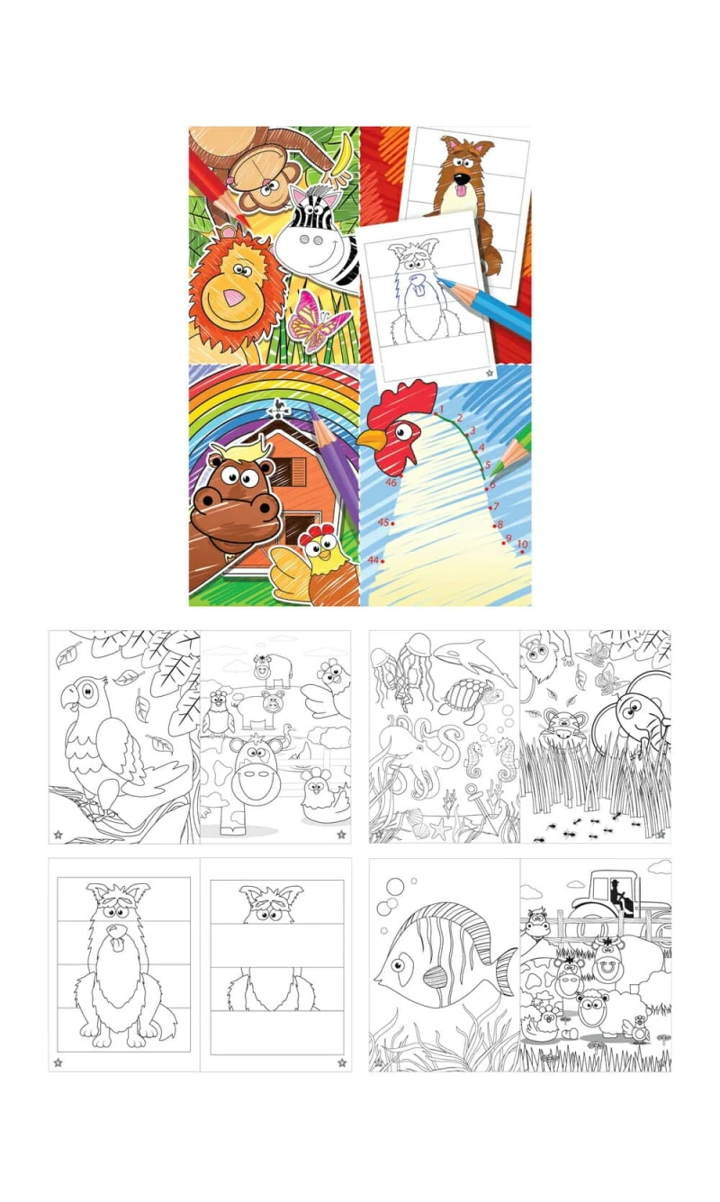 Mini Party Favor Colouring Books (10.5x14.5cm)