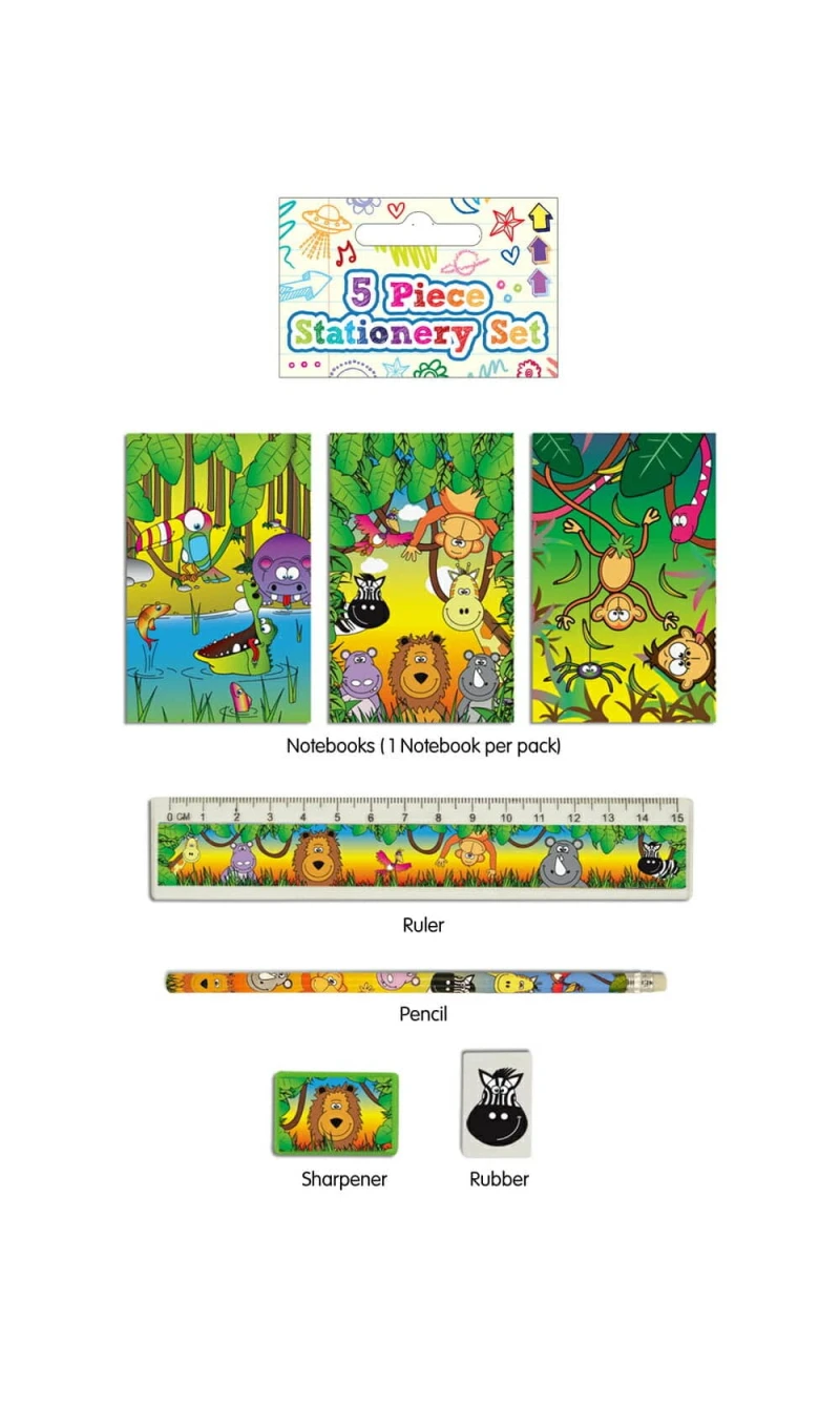 Party Favor Jungle Stationery Set - 5pk