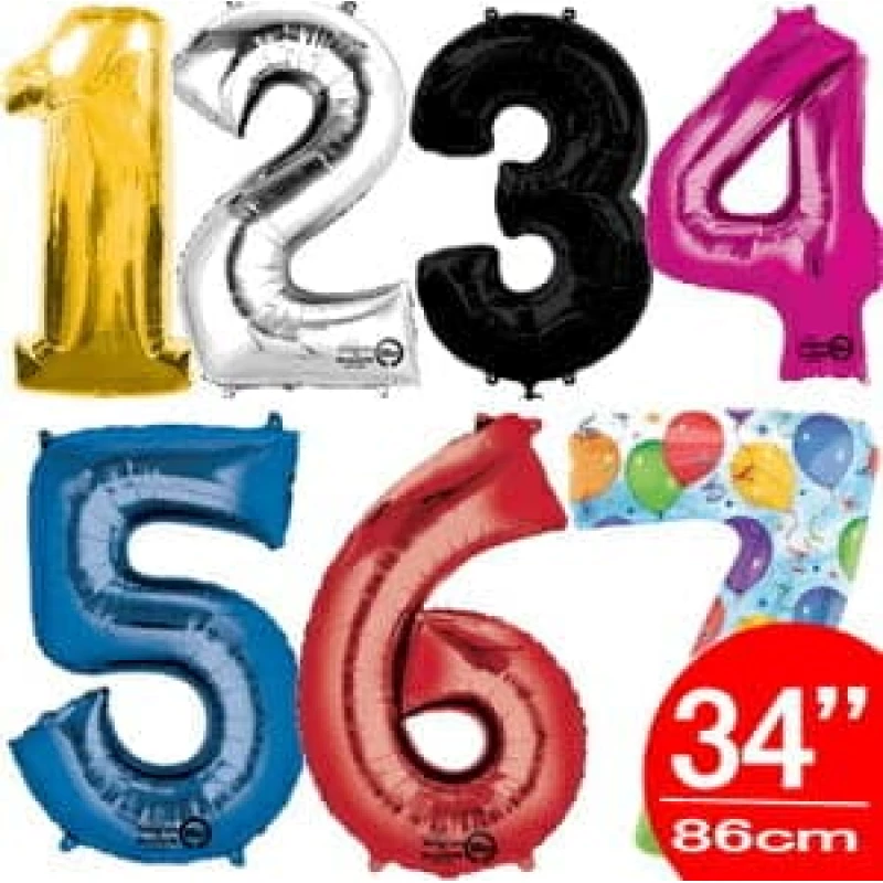 34'' Foil Number Balloons