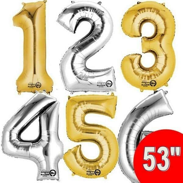 53" Jumbo Foil Number Balloons