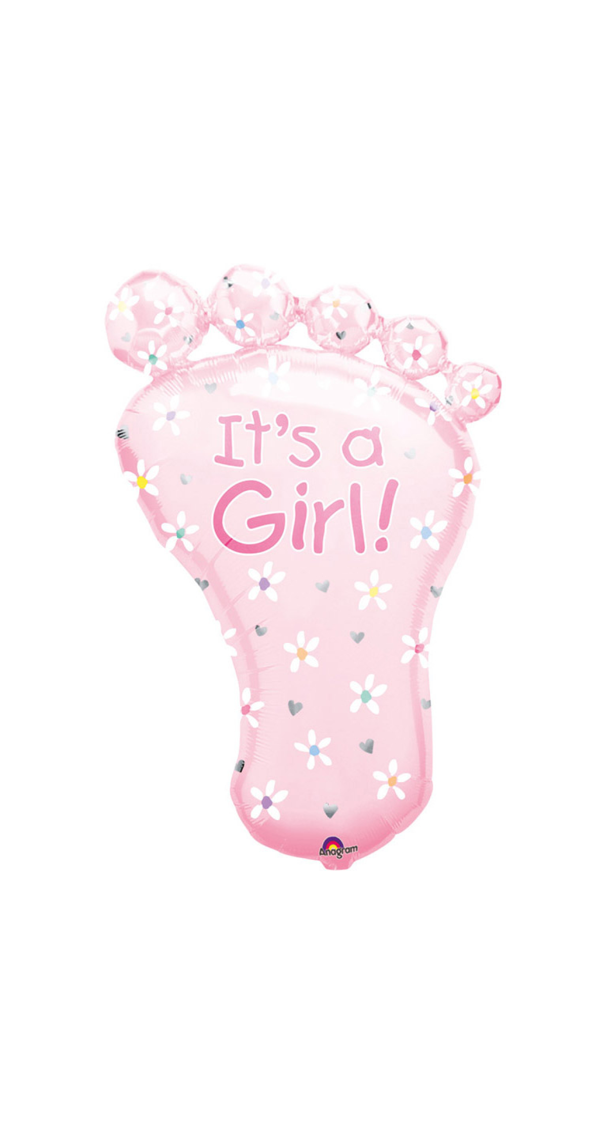 SuperShape Foot It's a Girl Foil Balloon (58 x 82cm)