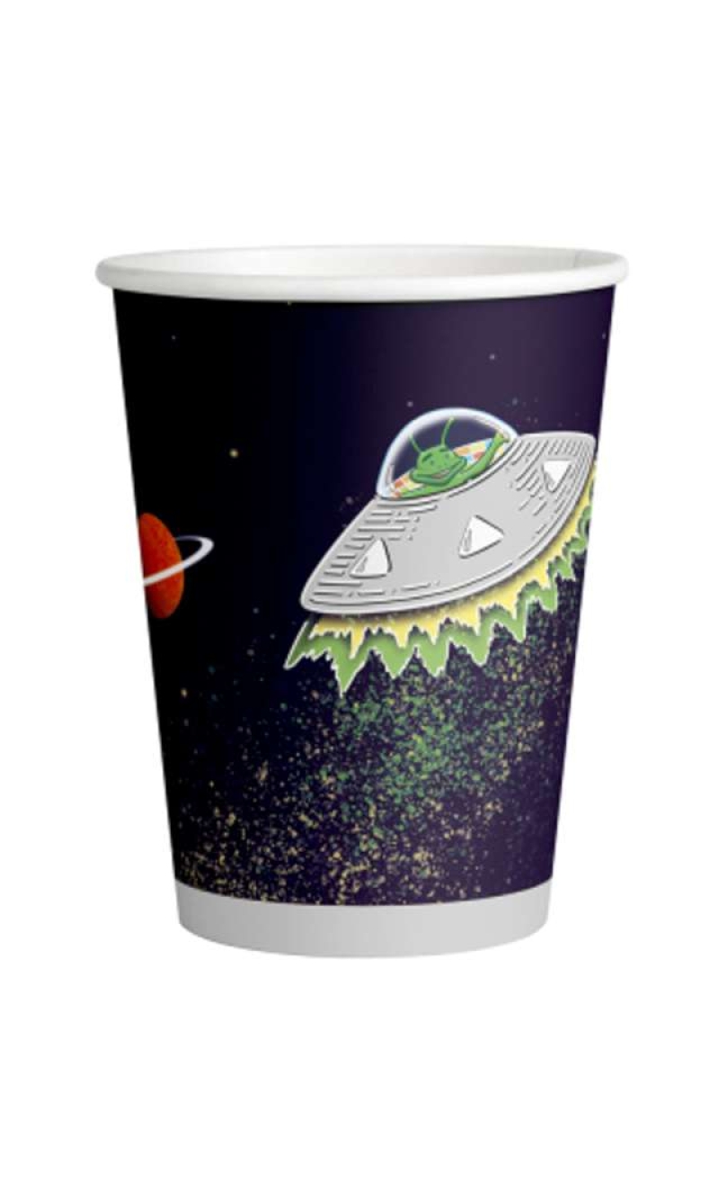 Space Party Paper Cups 250ml - 8pk
