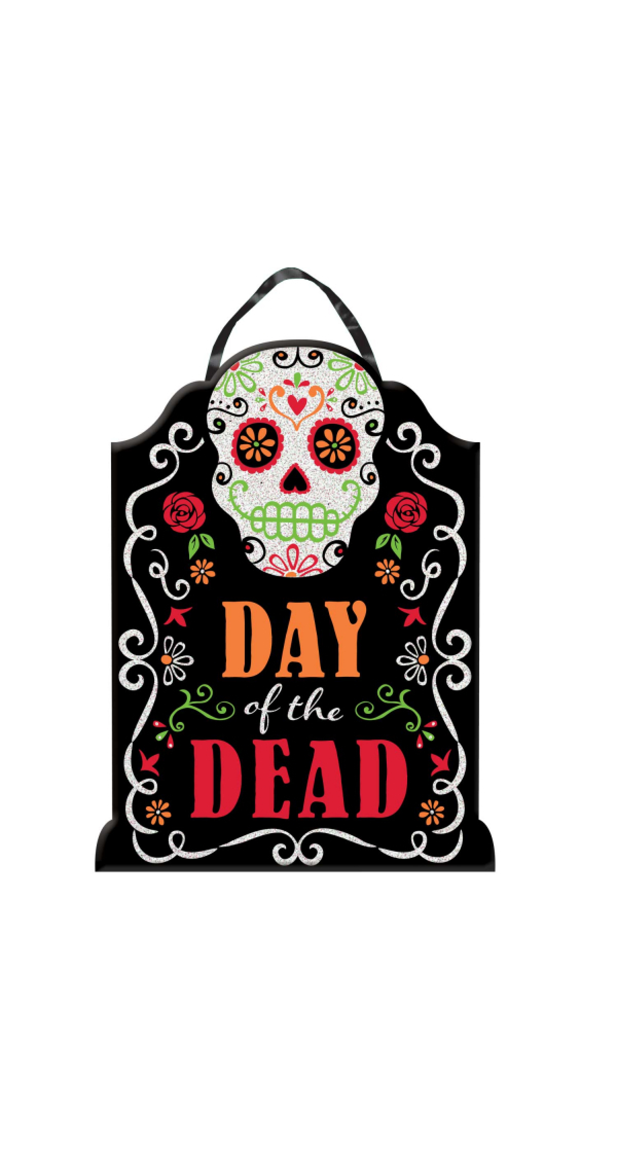 Halloween Sign Day of the Dead with Glitter MDF (40.6 x 30.4cm)