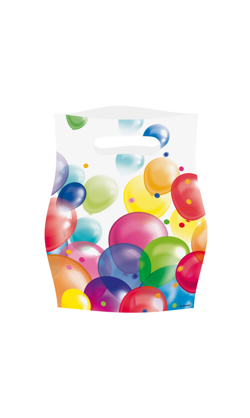 Party Loot / Favour Bags Balloons (23.4cm x 16.2cm) - 8pk