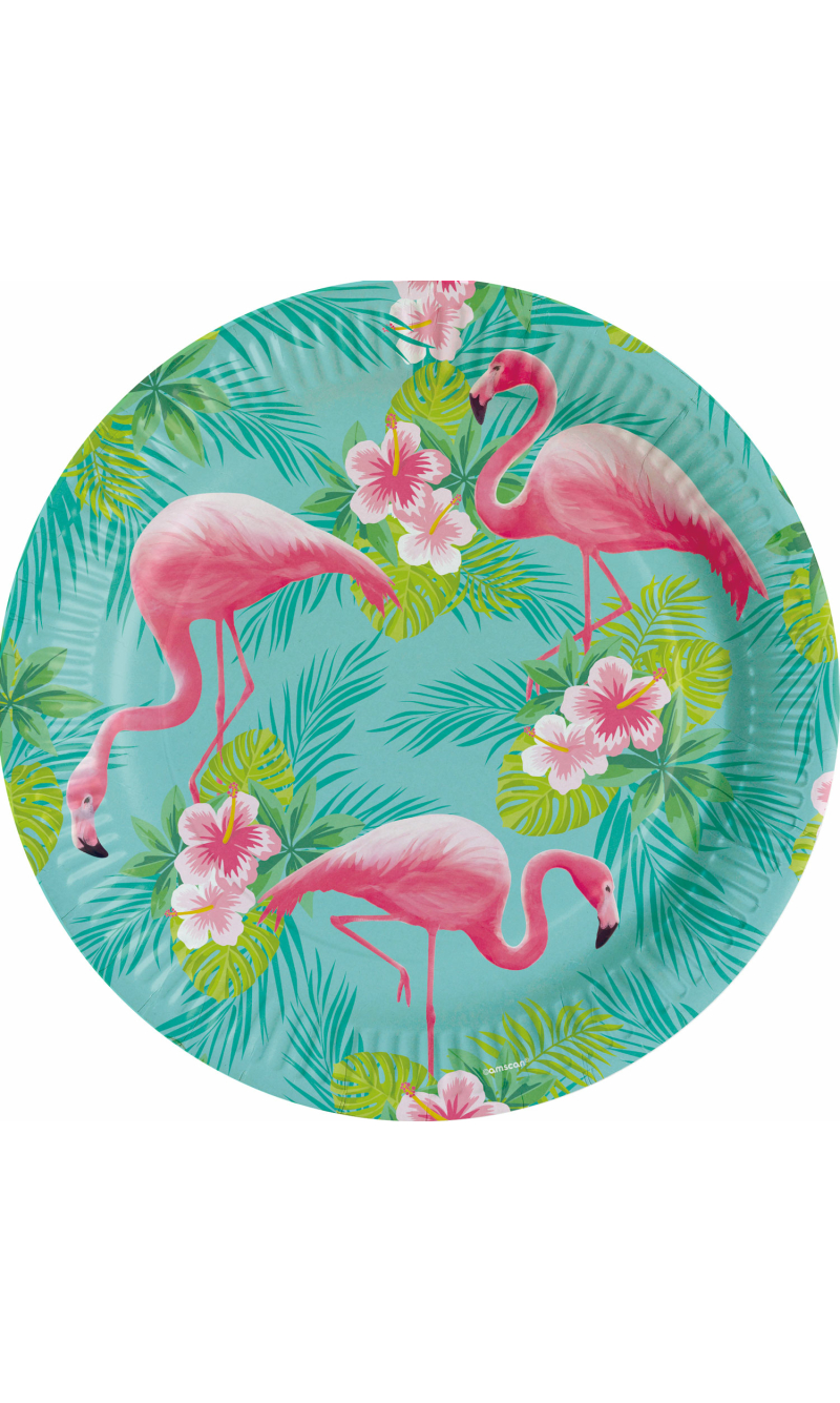 Flamingo Paradise Paper Plates 23cm - 8pk