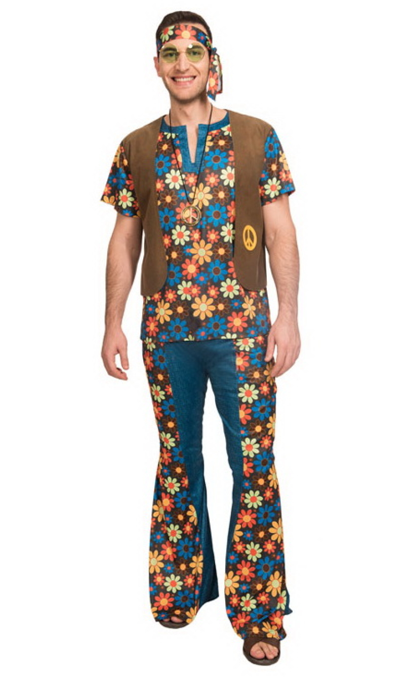 Hippy 60s Groovy Man - Adult Size Extra Large