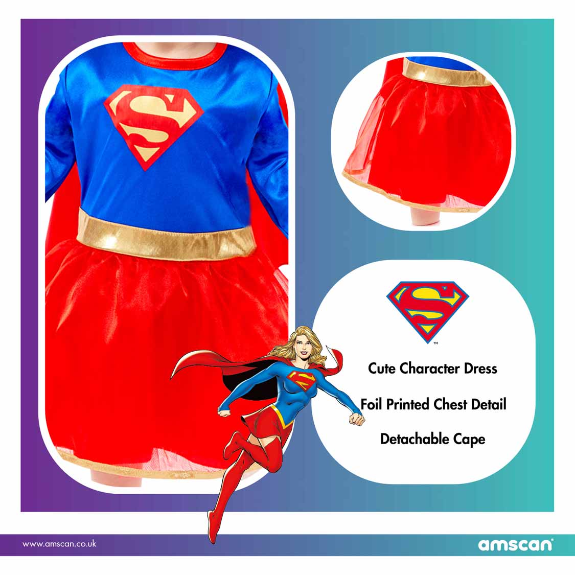 Official Licensed DC Supergirl Costume - Age 6 to 12 Months