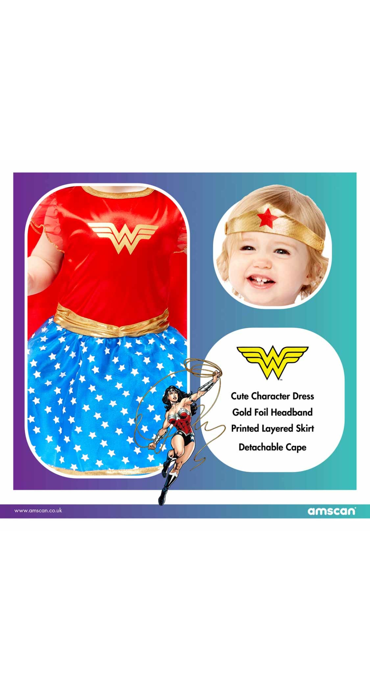 Official Licensed Wonder Woman Costume - Age 18 to 24 Months