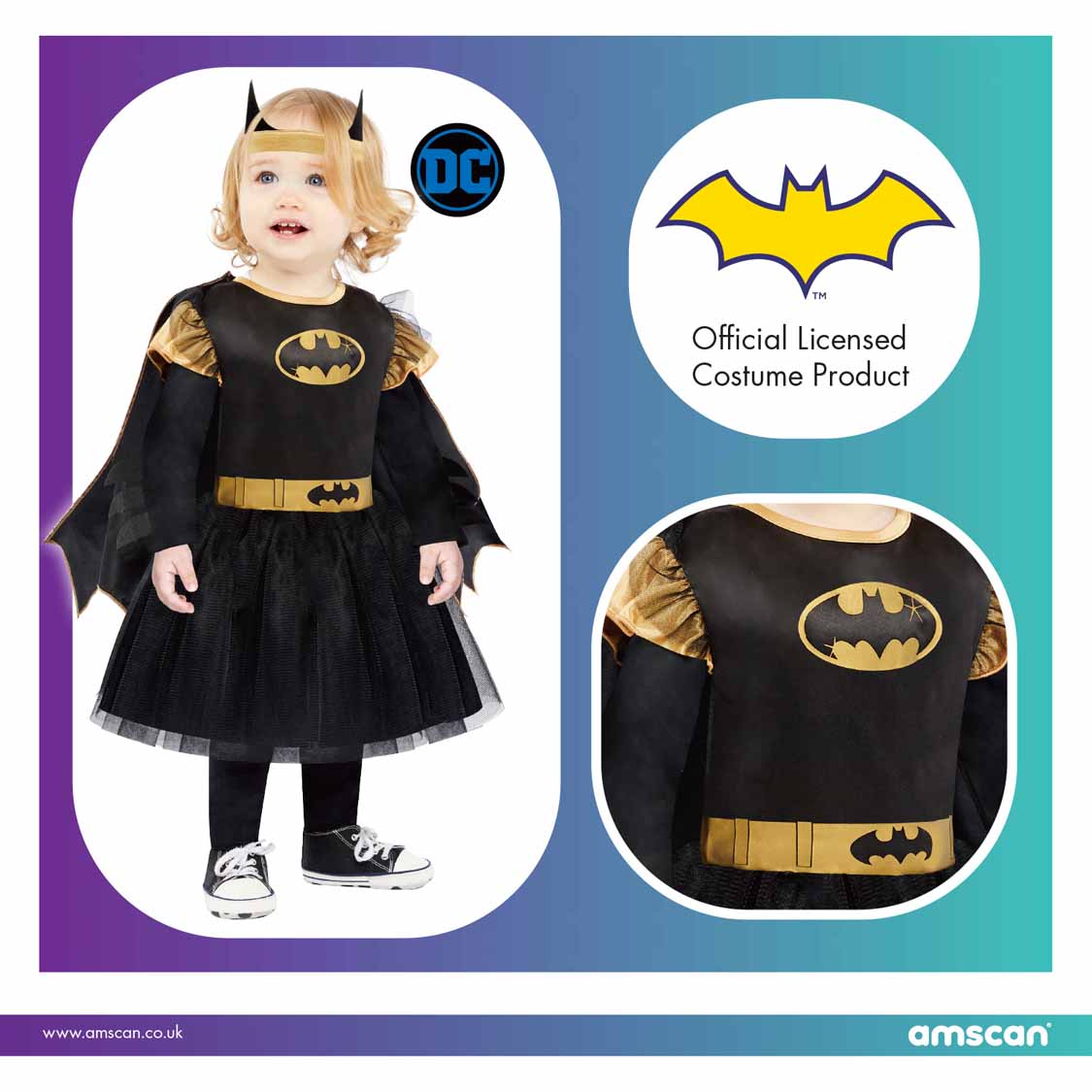 Official Licensed Cute Little Batgirl Costume - Age 18 to 24 Months