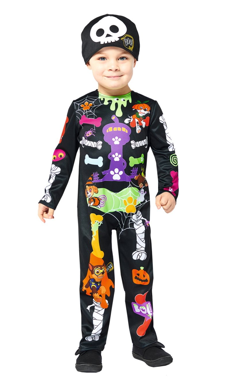 Licensed Paw Patrol Skeleton Halloween Costume - Age 3 to 4 Years
