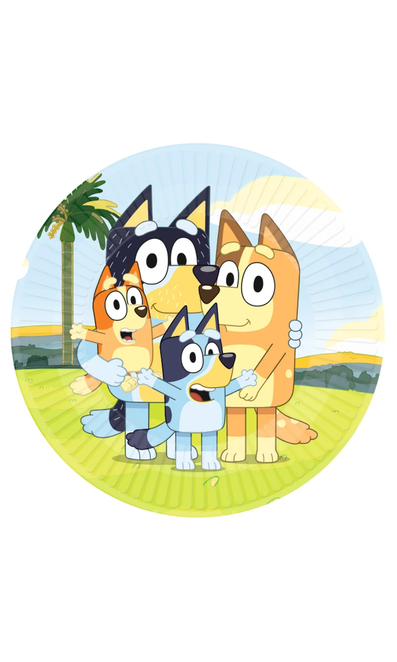 Bluey Round Plates 23cm - 8pk