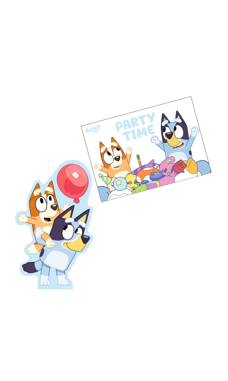 Bluey Invitations & Envelopes - 8pk