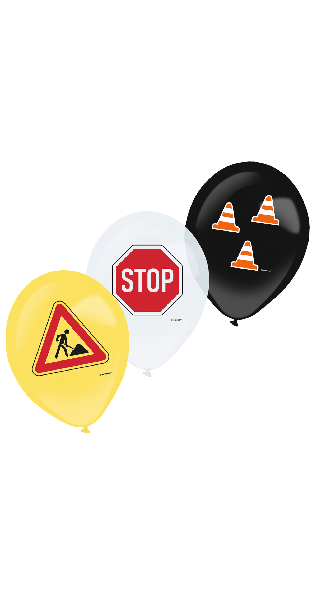 Construction Party Latex Balloons 11 Inch - 6pk