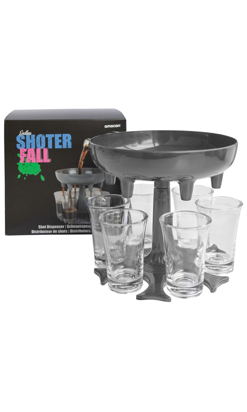 Drinking Game Shot Dispenser with 1 Dispenser & 6 Cups