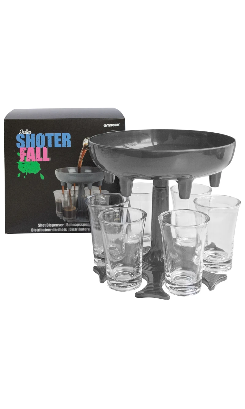 Drinking Game Shot Dispenser with 1 Dispenser & 6 Cups