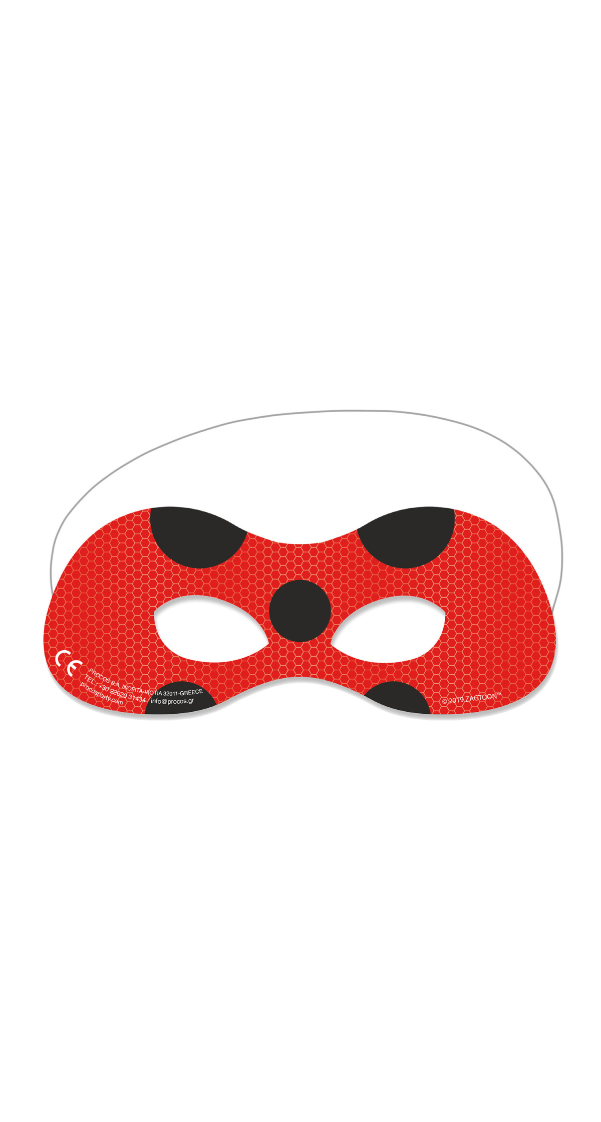 Miraculous Ladybug Die-Cut Paper Masks - 6pk