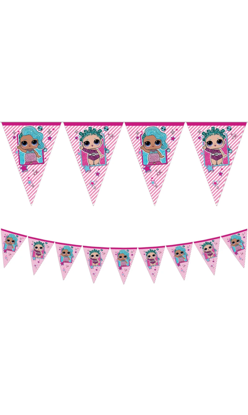 LOL Glitterati Triangle Flag Banner (9 flags) - 1pk