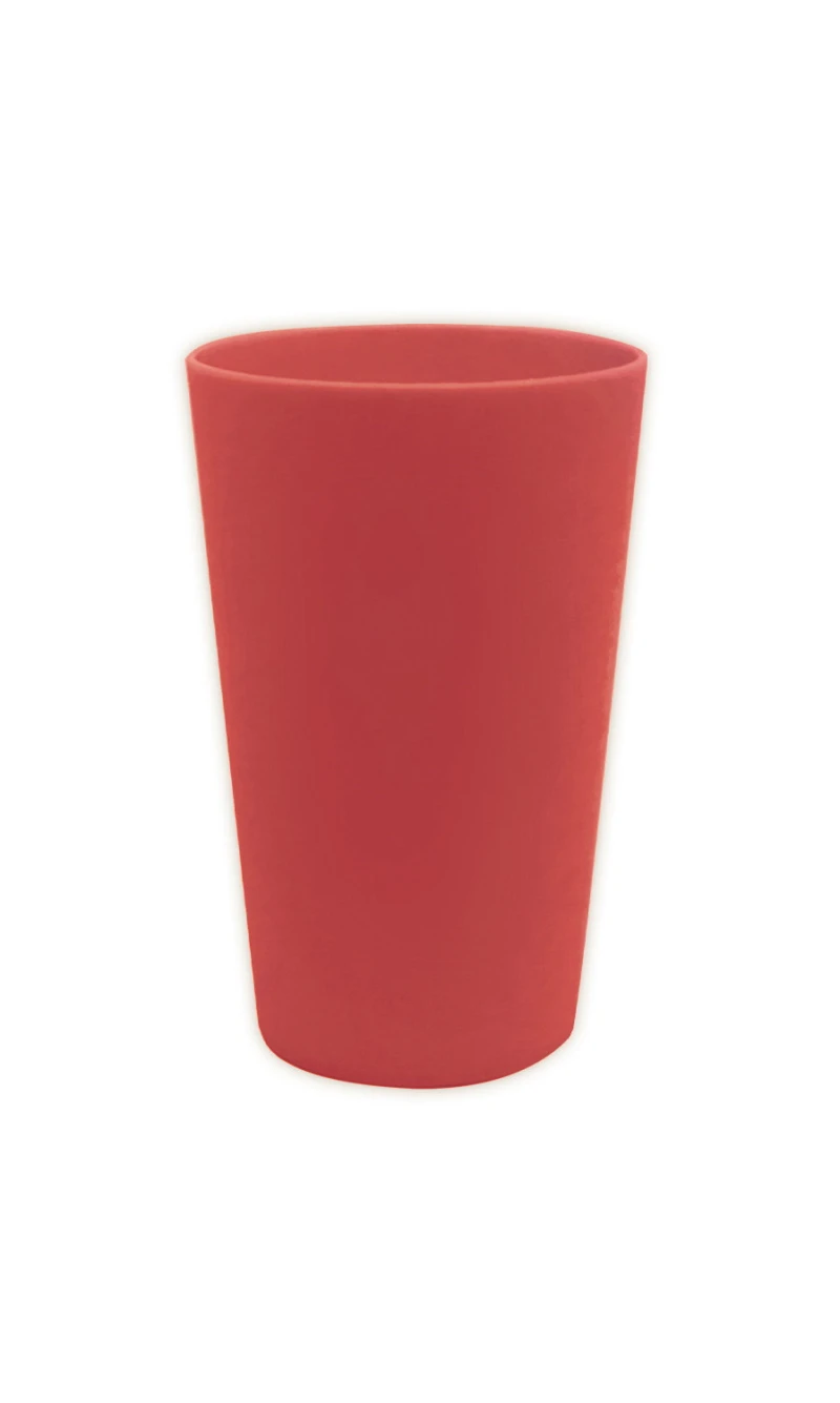 Solid Colour Red Reusable Cups 280ml - 2pk