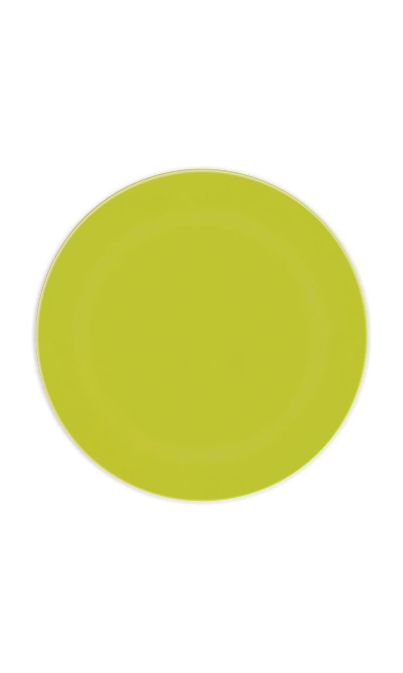Solid Colour Lime Green Reusable Plates 20cm - 2pk